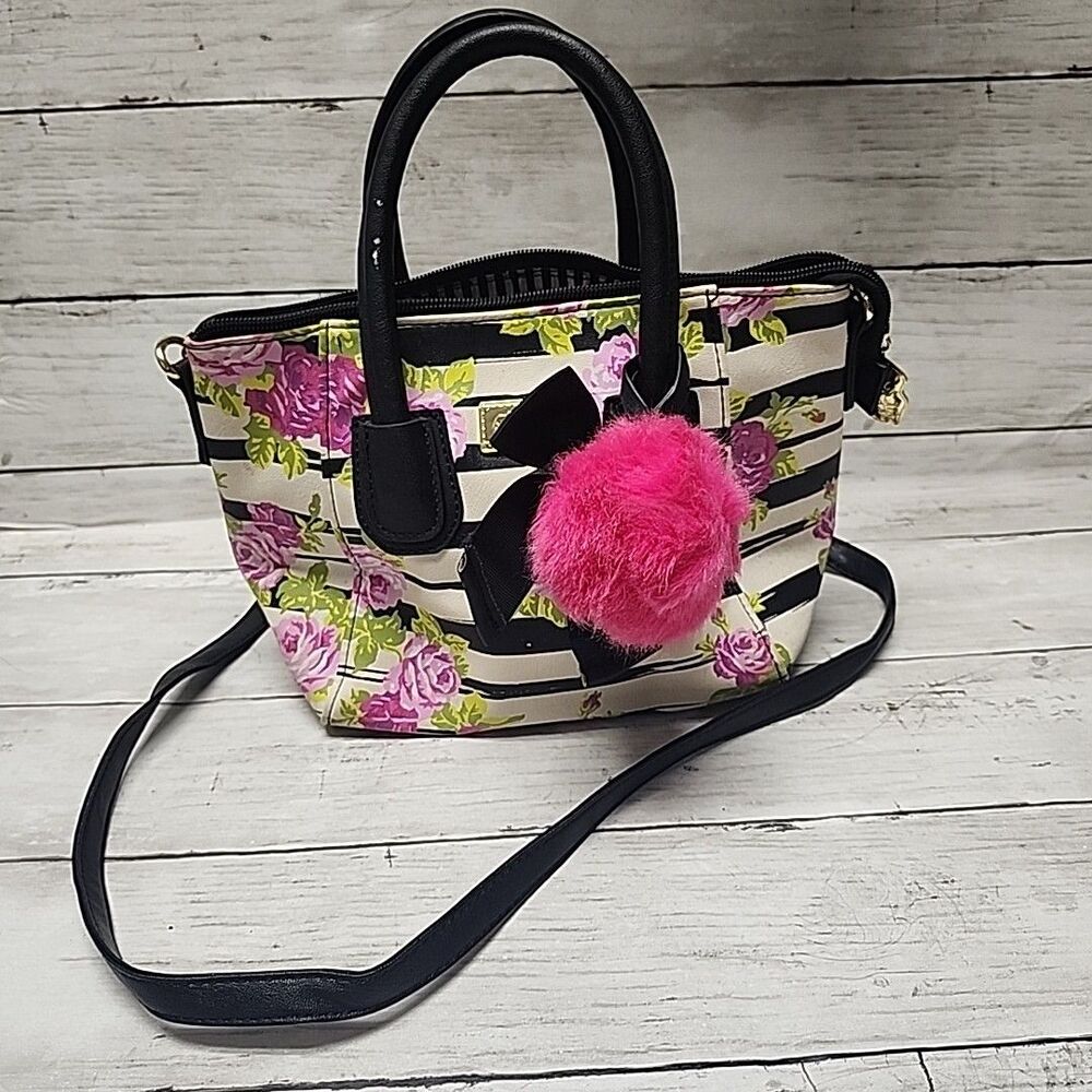 Betsey Johnson Luv Betsey Small Naomi Tote Multicolor Shoulder Bag with Charms - Picture 1 of 14